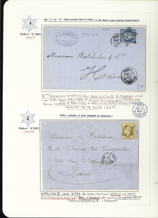 1849-1874, Collection sur les oblitérations de Paris