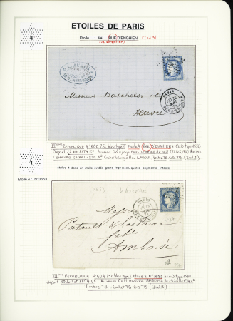 1849-1874, Collection sur les oblitérations de Paris