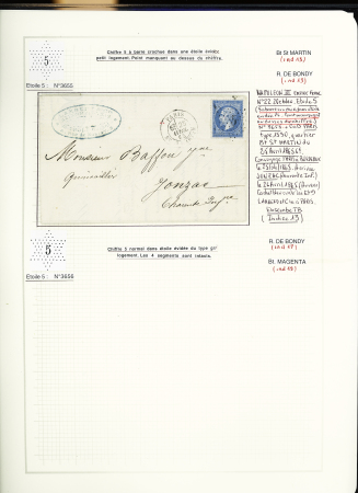 1849-1874, Collection sur les oblitérations de Paris