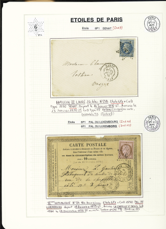 1849-1874, Collection sur les oblitérations de Paris