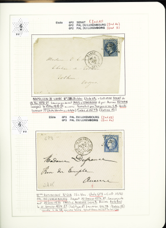 1849-1874, Collection sur les oblitérations de Paris