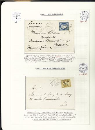 1849-1874, Collection sur les oblitérations de Paris