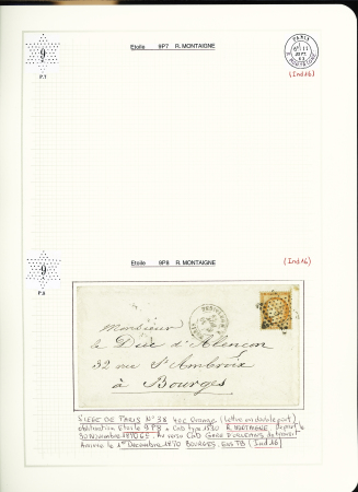 1849-1874, Collection sur les oblitérations de Paris