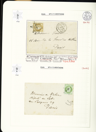 1849-1874, Collection sur les oblitérations de Paris