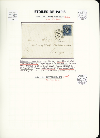 1849-1874, Collection sur les oblitérations de Paris