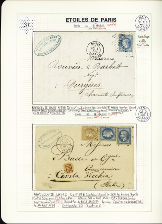 1849-1874, Collection sur les oblitérations de Paris