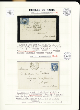 1849-1874, Collection sur les oblitérations de Paris