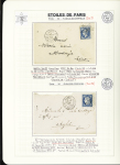 1849-1874, Collection sur les oblitérations de Paris