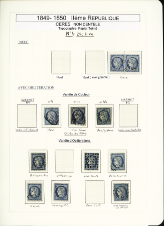 1849-1878, Collection de France très bien présentée