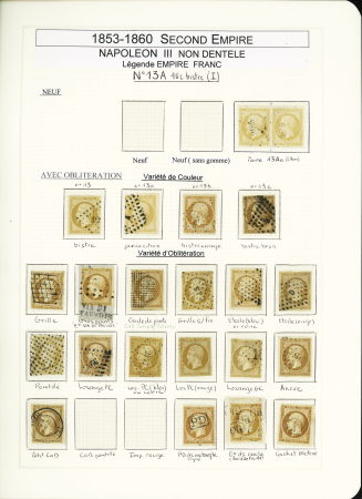 1849-1878, Collection de France très bien présentée
