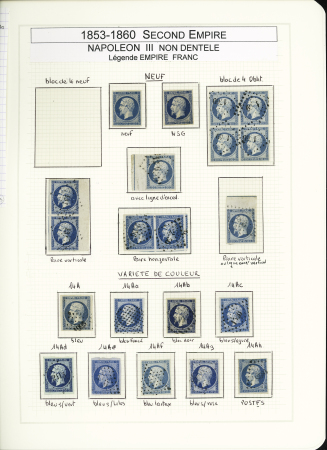 1849-1878, Collection de France très bien présentée