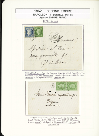 1849-1878, Collection de France très bien présentée