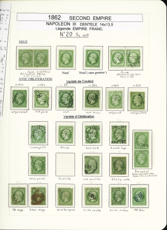 1849-1878, Collection de France très bien présentée