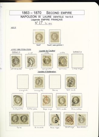 1849-1878, Collection de France très bien présentée
