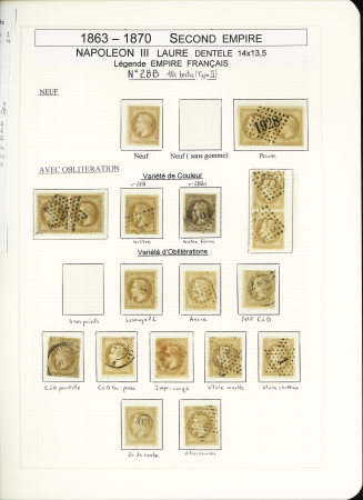 1849-1878, Collection de France très bien présentée