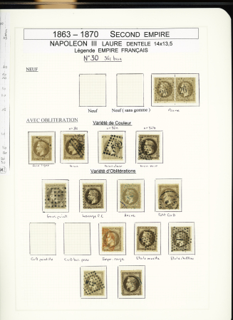 1849-1878, Collection de France très bien présentée