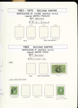 1849-1878, Collection de France très bien présentée