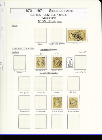 1849-1878, Collection de France très bien présentée