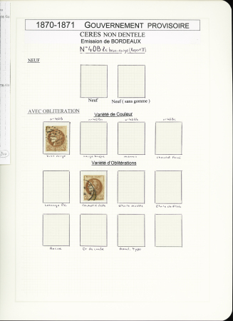1849-1878, Collection de France très bien présentée