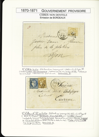 1849-1878, Collection de France très bien présentée