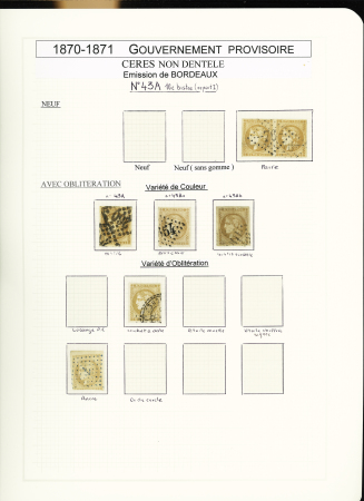 1849-1878, Collection de France très bien présentée