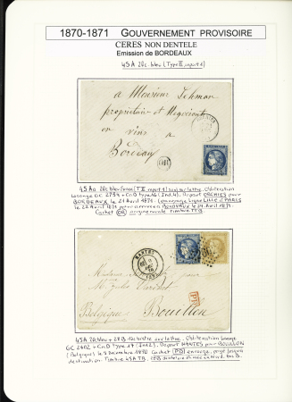 1849-1878, Collection de France très bien présentée