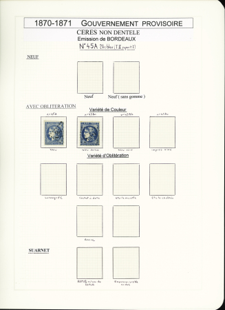 1849-1878, Collection de France très bien présentée