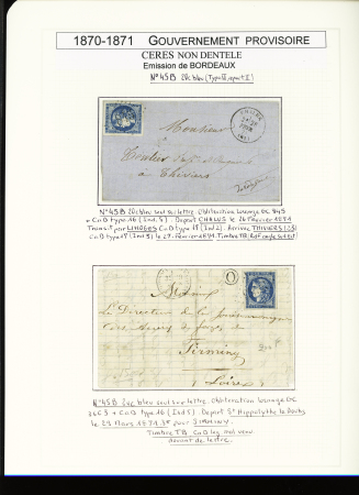 1849-1878, Collection de France très bien présentée