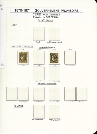 1849-1878, Collection de France très bien présentée