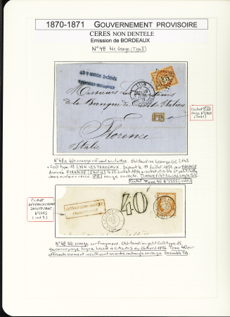 1849-1878, Collection de France très bien présentée