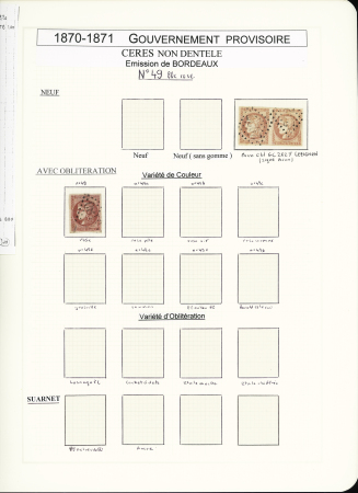 1849-1878, Collection de France très bien présentée