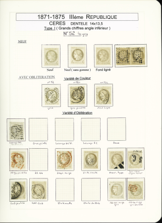 1849-1878, Collection de France très bien présentée