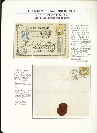 1849-1878, Collection de France très bien présentée