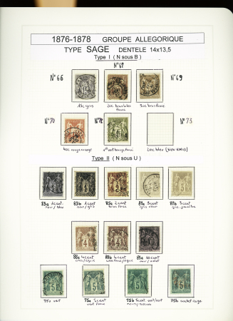 1849-1878, Collection de France très bien présentée