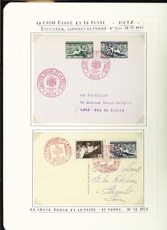 1914-2000, Collection Croix-Rouge en 3 classeurs, ave