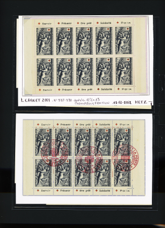 1914-2000, Collection Croix-Rouge en 3 classeurs, ave