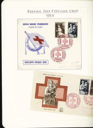 1914-2000, Collection Croix-Rouge en 3 classeurs, ave