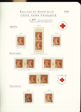 1914-2000, Collection Croix-Rouge en 3 classeurs, ave