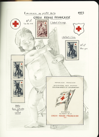 1914-2000, Collection Croix-Rouge en 3 classeurs, ave