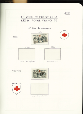 1914-2000, Collection Croix-Rouge en 3 classeurs, ave