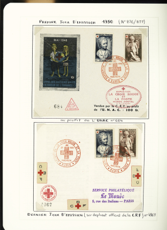 1914-2000, Collection Croix-Rouge en 3 classeurs, ave