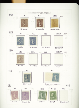 1900-1959, Collection de France en 3 classeurs, avec
