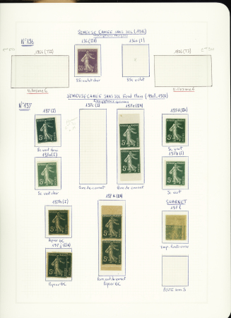 1900-1959, Collection de France en 3 classeurs, avec