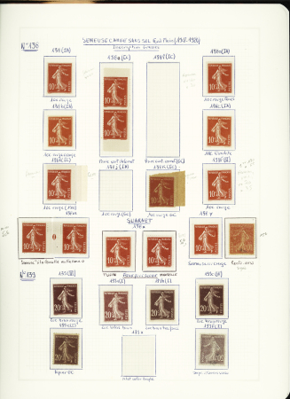 1900-1959, Collection de France en 3 classeurs, avec