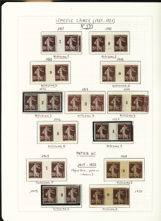 1900-1959, Collection de France en 3 classeurs, avec