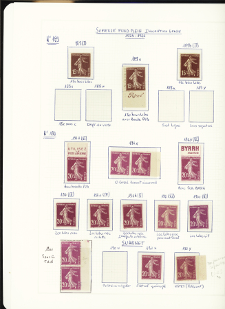 1900-1959, Collection de France en 3 classeurs, avec