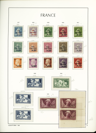 1900-1959, Collection de France en 3 classeurs, avec