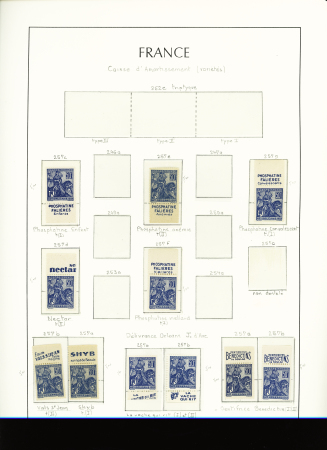 1900-1959, Collection de France en 3 classeurs, avec
