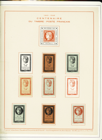 1900-1959, Collection de France en 3 classeurs, avec