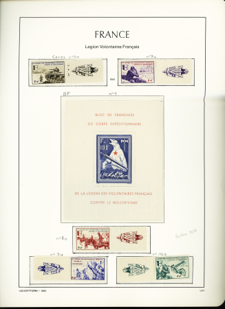 1900-1959, Collection de France en 3 classeurs, avec